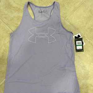 Girls Under Armour purple quick dry loose fit tank size YLG